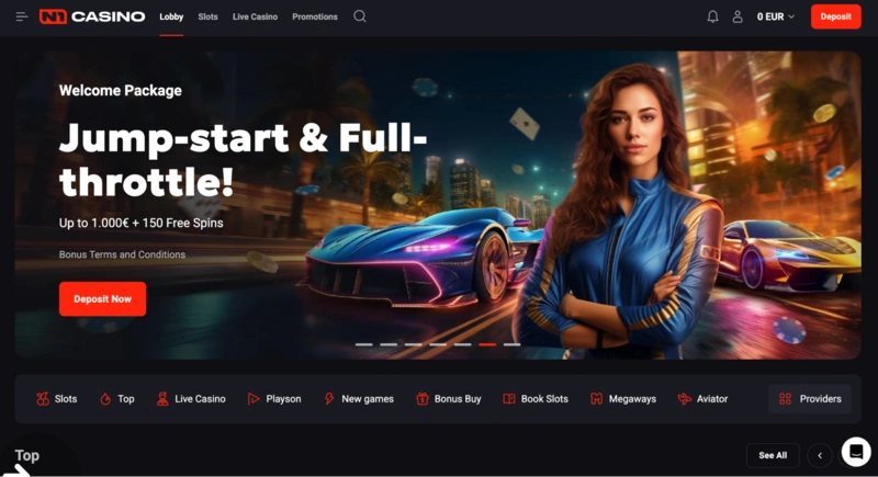 N1 Casino Homepage